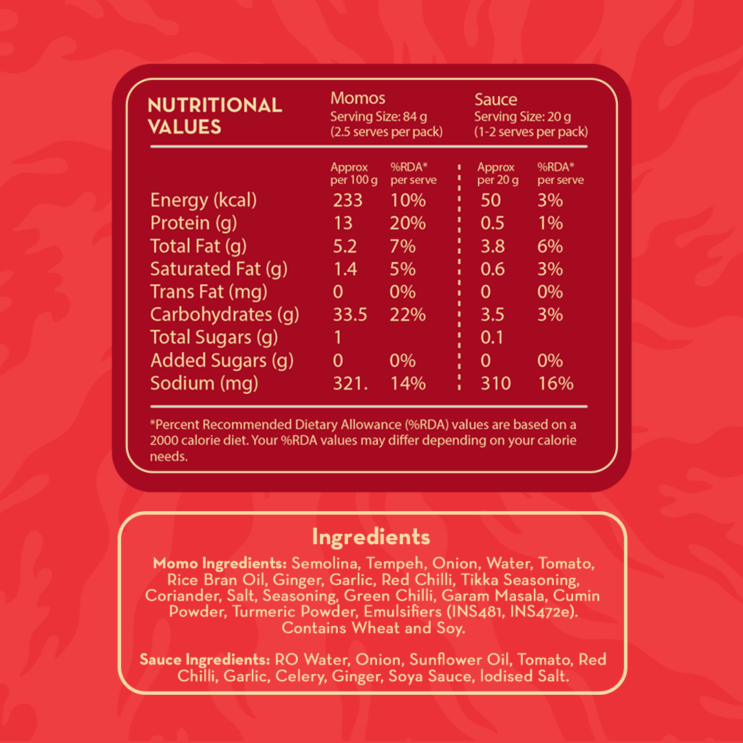 Hello Tempayy Mighty Masala High Protein Veg Momos