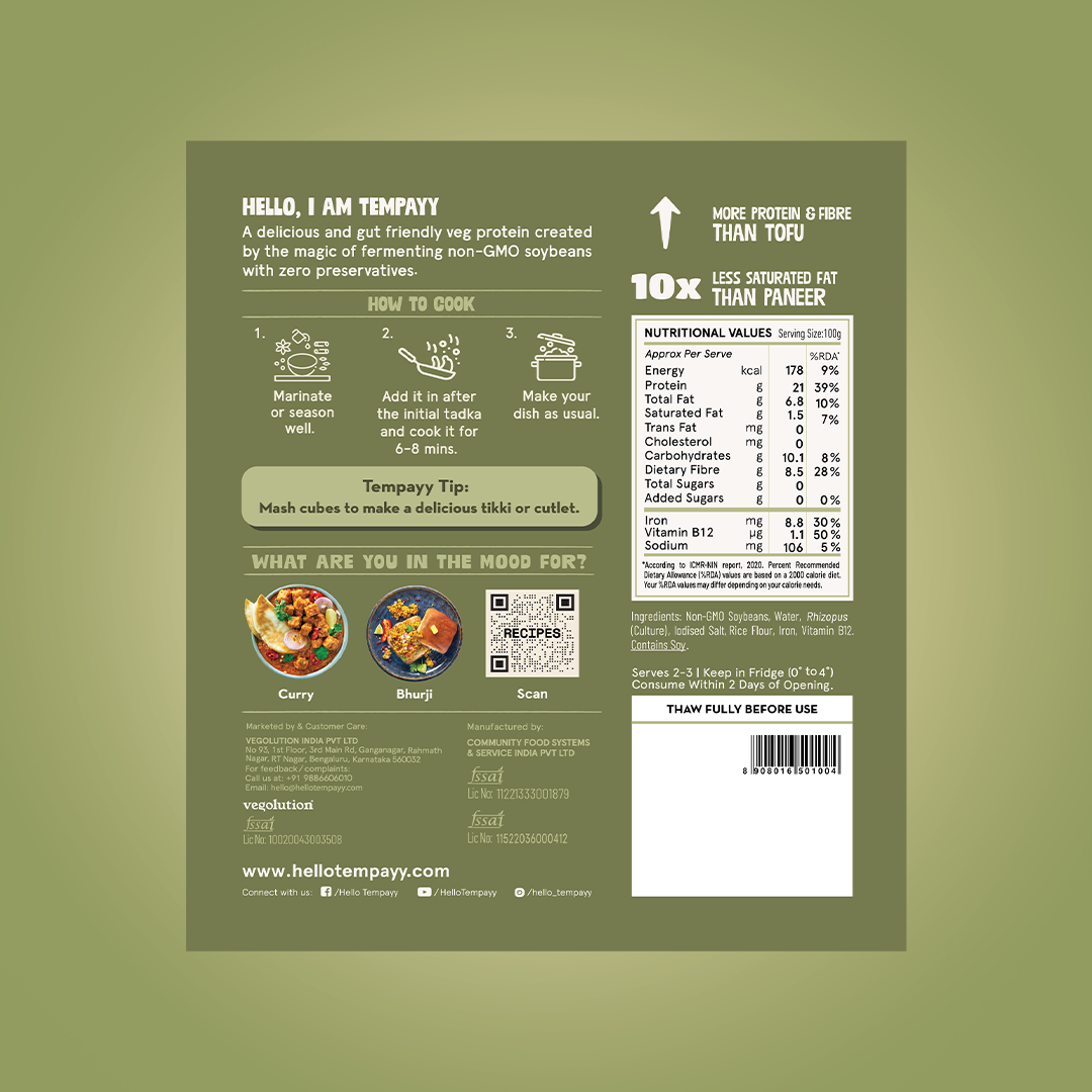 Natural Tempeh Cubes