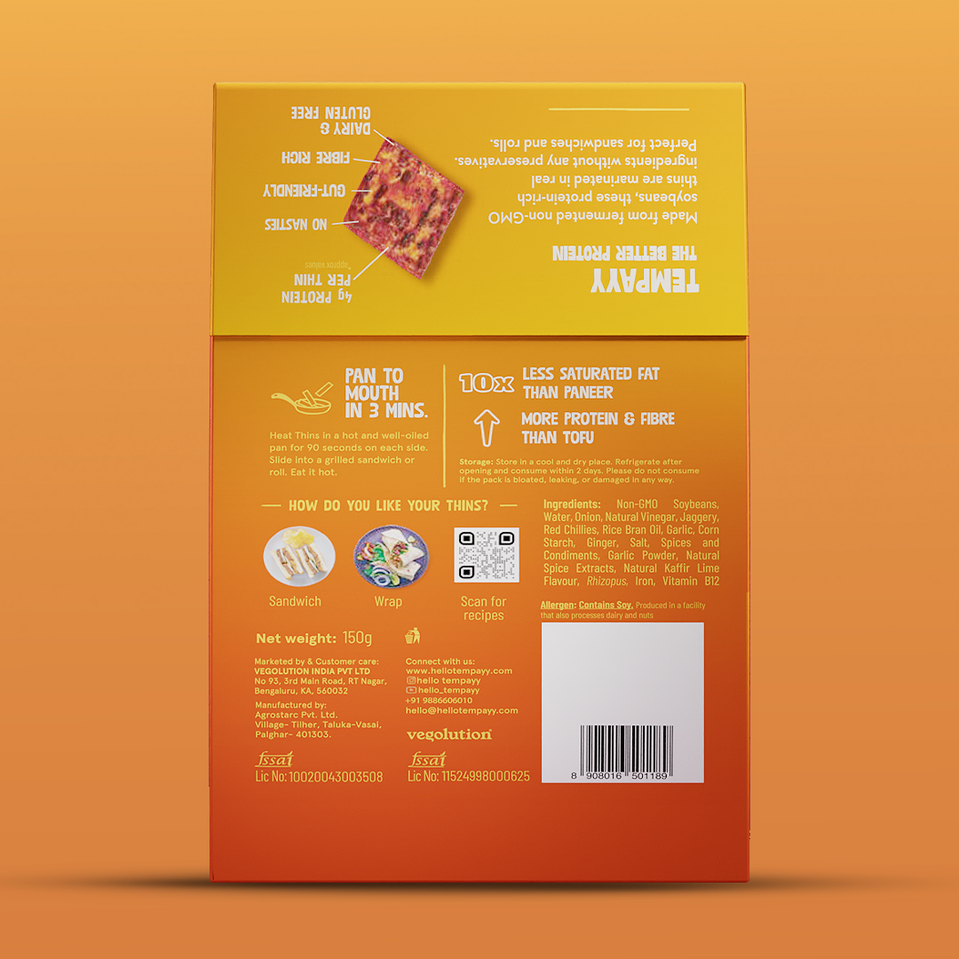 Temphe Label Tempeh Online - Buy Fresh Natural Quality Soyabean Tempeh in India ...