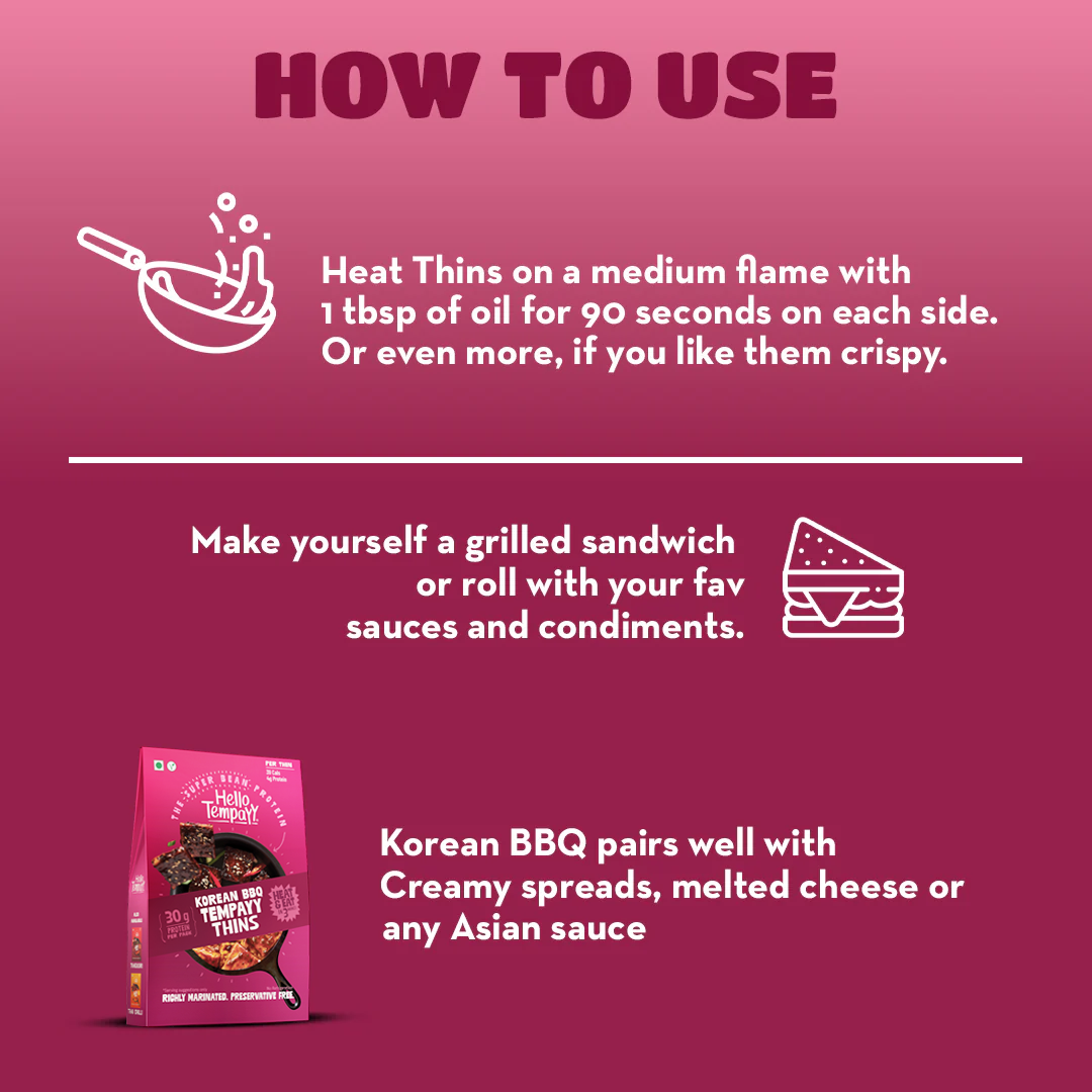 Korean BBQ Tempeh Thins