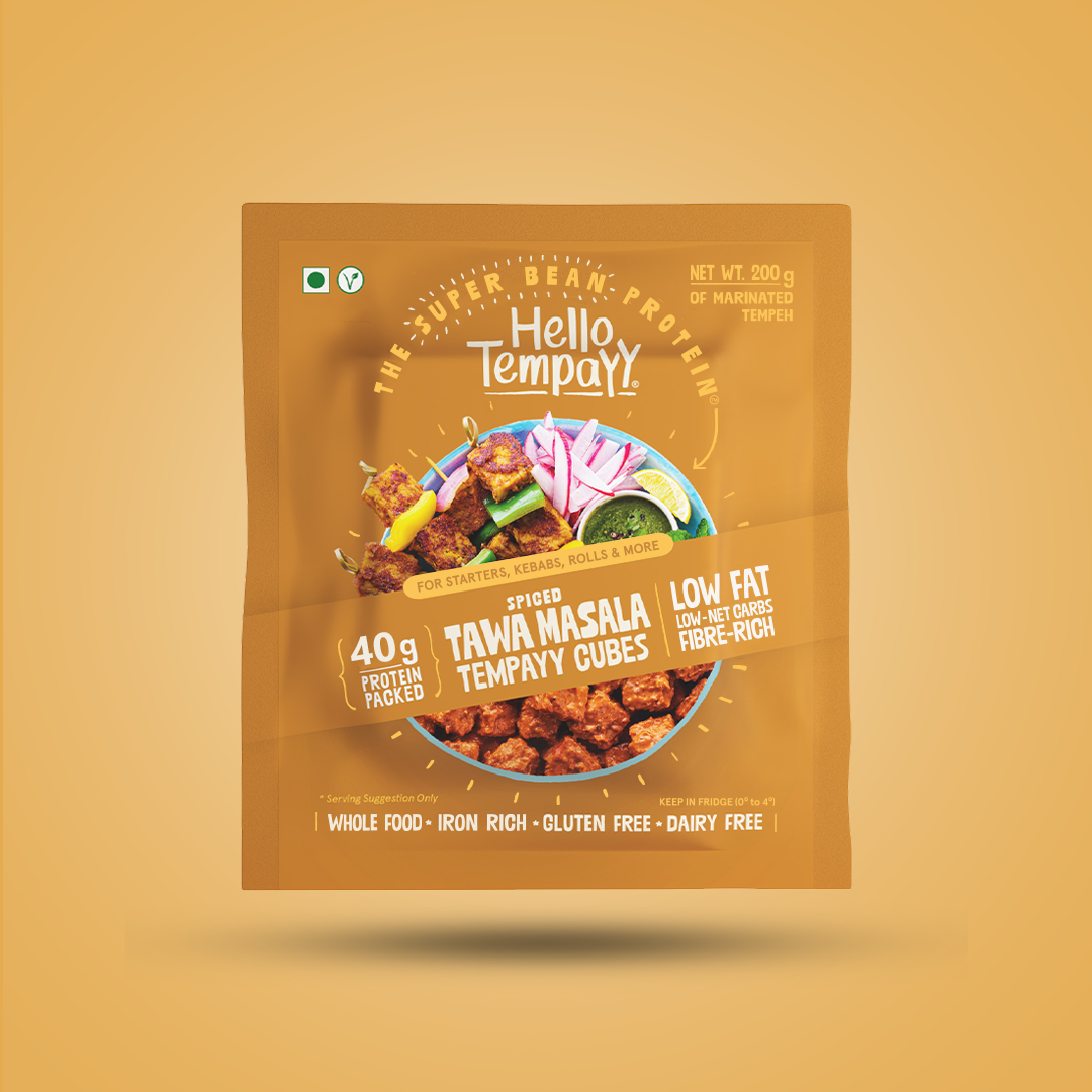Spiced Tawa Masala Tempeh Cubes